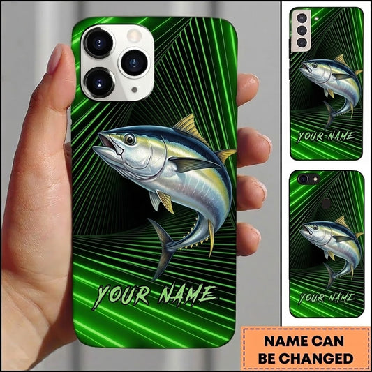 Maxcorners Fishing Phone Case Realistic Fish Artwork Custom Name Phone Case