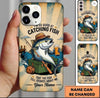 Maxcorners Fishing Phone Case Beer And Fishing Theme Custom Name Phone Case