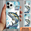 Maxcorners Fishing Phone Case Halftone Dot Background Custom Name Phone Case