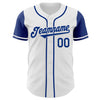 Maxcorners Custom White Royal Authentic Two Tone Baseball Jersey LM2605