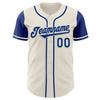 Maxcorners Custom Cream Royal Authentic Two Tone Baseball Jersey LM2605