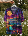 Maxcorners Psychedelic Beach Camping Hawaiian Shirt LM2101