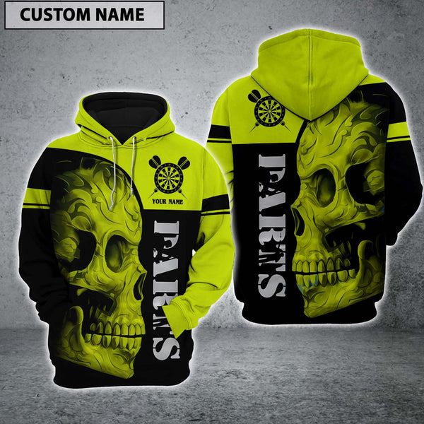 Maxcorners Skull Darts Personalized Name 3D Shirt