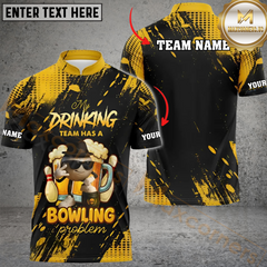 Maxcorners Bowling My Drinking Team Personalized Name 3D Unisex Shirt
