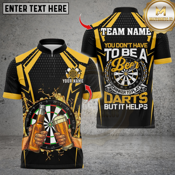 Maxcorners Funny Beer Team Design Personalized Name 3D Unisex Shirt