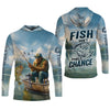 Maxcorners Don't Stand A Chance Men Fishing Shirt, SPF Long Sleeve Shirts, Presents For Fishermen