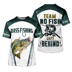 Maxcorners No Fish Left Behind, Team Fishing Shirt, Mens SPF Shirt, Fishing Gifts For Men, Bass Fishing