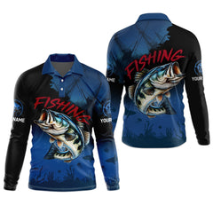 Maxcorners Pro Bass Fisherman, UPF Fishing Shirts, Custom Fishing Shirt, Men Long Sleeve Shirt
