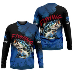 Maxcorners Pro Bass Fisherman, UPF Fishing Shirts, Custom Fishing Shirt, Men Long Sleeve Shirt