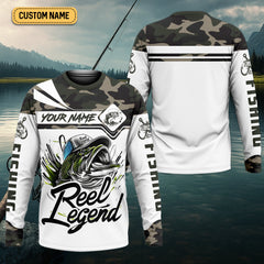 Maxcorners Camo Fishing Shirt, Fish Button Up Shirt, SPF Long Sleeve Shirts, Presents For Fishermen