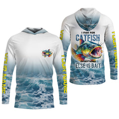 Maxcorners I Fish For Catfish Everything Else Is Bait, Fishing UPF Shirts, Fisherman Gift, Men Long Sleeve Shirt