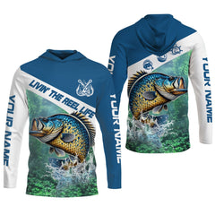 Maxcorners Livin The Reel Life, Fishing UPF Shirts, Men Jersey, Best Fishing Gifts, Men Long Sleeve Shirt