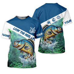 Maxcorners Livin The Reel Life, Fishing UPF Shirts, Men Jersey, Best Fishing Gifts, Men Long Sleeve Shirt