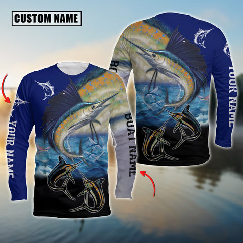 Maxcorners Sailfish Fishing Customize Name 3D Shirts