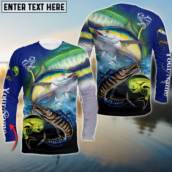 Maxcorners Mahi-mahi, Wahoo, Tuna Customize Name 3D Shirts