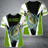 Maxcorners Crappie Fishing Jerseys Crappie Custom Name 3D Shirts