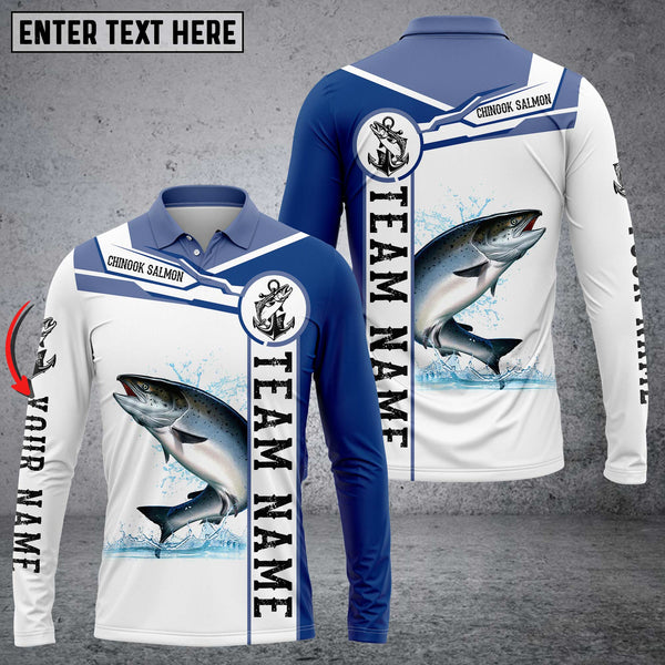 Maxcorners Chinook Salmon Fishing Customize Name 3D Shirts