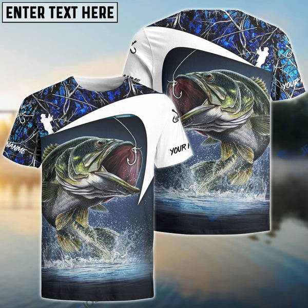 Maxcorners Personalized Largemouth Bass Fishing 3D Shirt