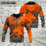 Maxcorners Custom Name Orange Bear Hunting Apparels
