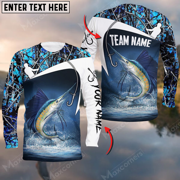 Maxcorners Sailfish Fishing Customize Name 3D Shirts