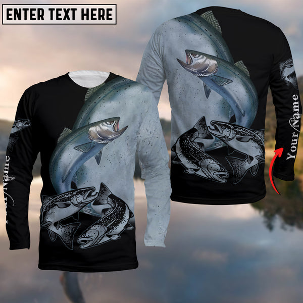 Maxcorners Customized Name Chinook Salmon (King Salmon) 3D Shirts