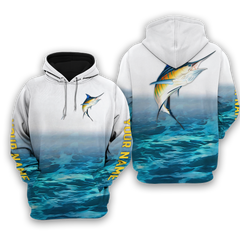 Maxcorners Blue Marlin Customize Name 3D Shirts