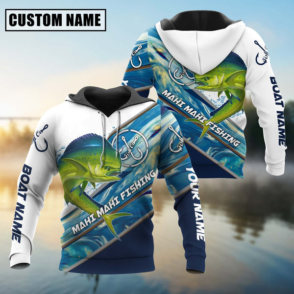 Maxcorners Personalized Mahi mahi Fishing Jerseys 3D Hoodie