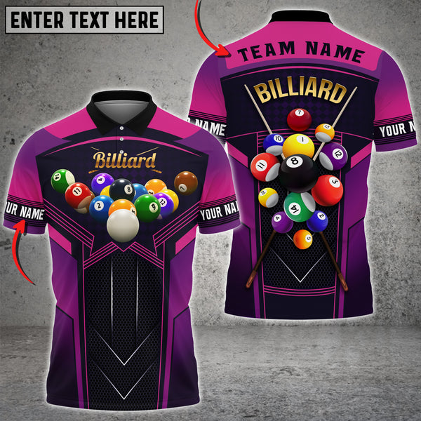 Maxcorners Personalized Billiard Ball Team Polo Shirt