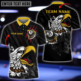 Maxcorners Personalized Name Billiard Ball Eagle Player Polo Shirt