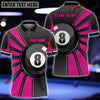 Maxcorners Billiards Ball 8 Colourful Personalized Name 3D Polo Shirt
