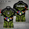 Maxcorners Personalized Name Billiards Ball Colourful 3D Polo Shirt