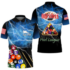 Maxcorners American Flag Billiards Polo Shirts With Customized Logo KH
