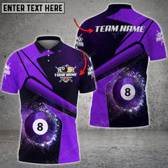 Maxcorners Personalized Billiards Ball 8 Color Style, Team Name Unisex Shirt