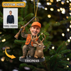 Maxcorners Personalized Hunting Christmas Ornament Custom Photo Gift For Hunters Lover