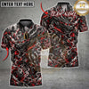 Maxcorners Bowling Shirt Japanese Dragon Samurai Design Multi Options Personalized Name, Team Name Unisex 3D Shirt (7 Colors)