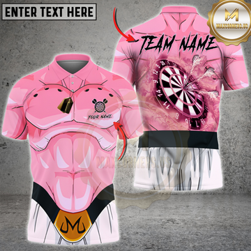 Maxcorners Darts Anime Pink Power Muscle Costume Personalized Name 3D Unisex Shirt