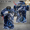 Maxcorners Bowling Samurai Dragon 8 Ball Graphic Personalized Name, Team Name Unisex 3D Shirt (4 Colors)