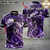 Maxcorners Bowling Samurai Dragon 8 Ball Graphic Personalized Name, Team Name Unisex 3D Shirt (4 Colors)