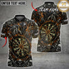Maxcorners Darts Polo Shirt Grim Reaper Hooded Skeleton Claws Dartboard Target Arrows Skulls Chains Multi Options Personalized Name, Team Name Unisex 3D Shirt (5 Colors)