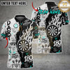 Maxcorners Darts 180 Dart Sniper Graffiti Flame Graphic Personalized Name, Team Name Unisex 3D Shirt (5 Colors)