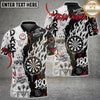 Maxcorners Darts 180 Dart Sniper Graffiti Flame Graphic Personalized Name, Team Name Unisex 3D Shirt (5 Colors)