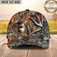 Maxcorners Deer Hunting Hat – 3D Buck Antler Forest Camo Design – Custom Personalized Name Hunting Cap