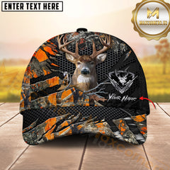 Maxcorners Deer Hunting Camo Honeycomb Tactical Pattern Personalized Name 3D Cap (6 Colors)