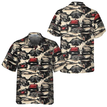 Maxcorners Retro Hot Rod Hawaiian Shirt