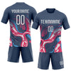 Maxcorners Custom Navy White Fluid Sublimation Volleyball Uniform Jersey LM2605