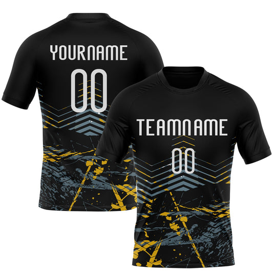 Maxcorners Custom Black White Splash Sublimation Volleyball Uniform Jersey LM2605
