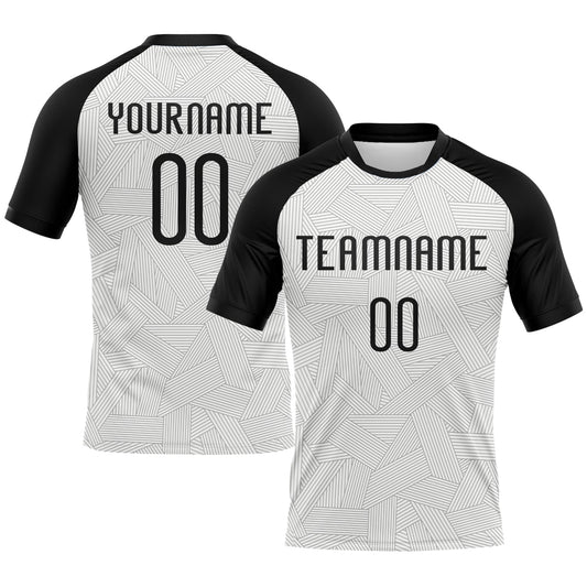 Maxcorners Custom White Black Abstract Line Sublimation Volleyball Uniform Jersey LM2605