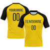 Maxcorners Custom Yellow Black Geometric Shape Sublimation Volleyball Uniform Jersey LM2605