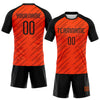 Maxcorners Custom Orange Black Line Sublimation Volleyball Uniform Jersey LM2605