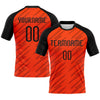 Maxcorners Custom Orange Black Line Sublimation Volleyball Uniform Jersey LM2605
